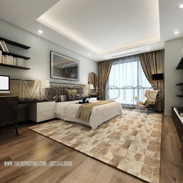 Thiết kế nội thất phòng ngủ master chung cư Royal City